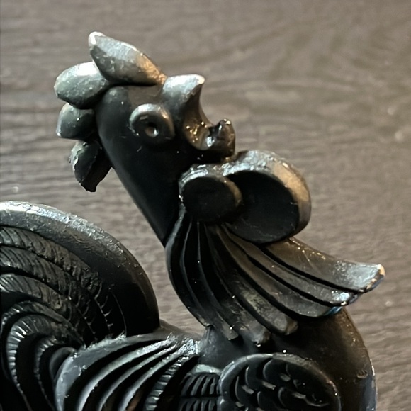 Vintage cast iron style rooster figurine Farmhouse Rustic - Picture 4 of 8